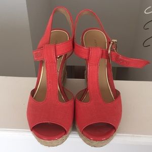Coral T Strap Wedge